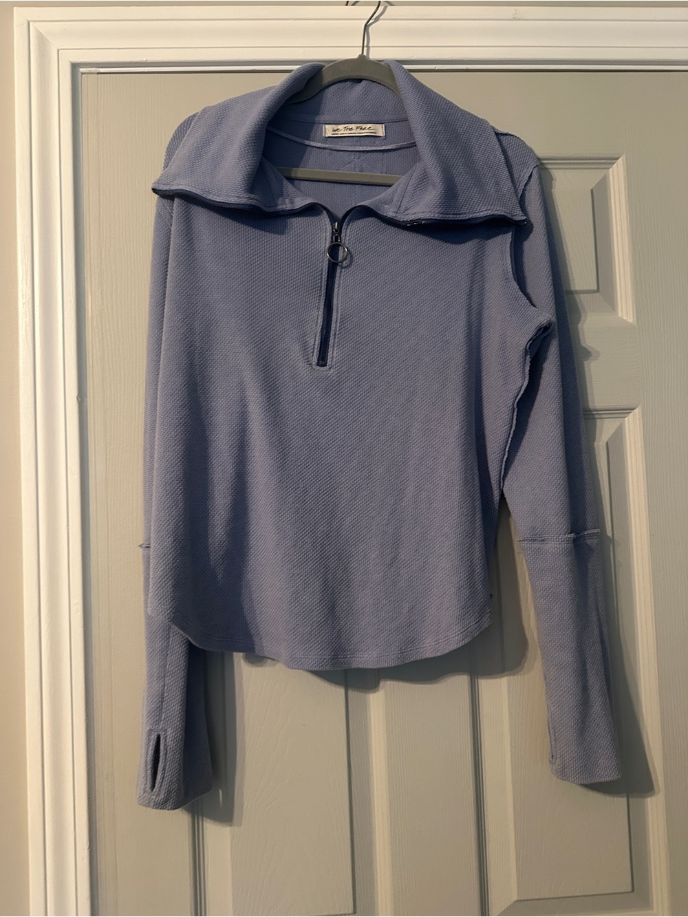 We The Free Light blue Half-Zip pull over size large